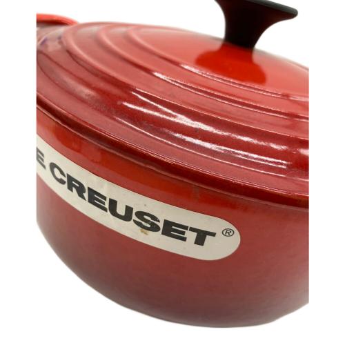 LE CREUSET (ルクルーゼ) 鍋 SIZE 20 レッド ココット・ロンド