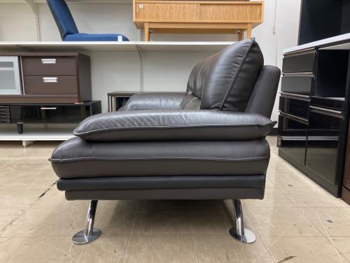 ニトリ 2人掛けソファー 343 ブラウン ロゾ ダークブラウン 半革 ロゾ