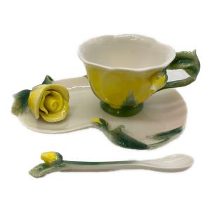 陶翔舞千 (トウショウマイセン) カップ&ソーサー 薔薇/イエロー 華麗なる花コレクション