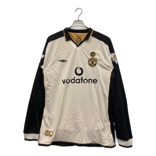 UMBRO (アンブロ) マンチェスターユナイテッド BECKHAM ゲームシャツ vodafon リバーシブル メンズ 2XL ホワイト×ゴールド
