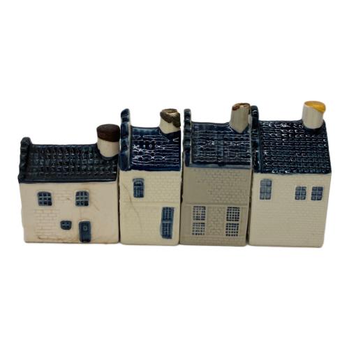 BOLKS KLM ミニチュアハウス デルフト焼 4Pセット