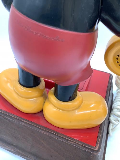 DISNEY (ディズニー) ダイヤル式ミッキー電話機 レトロホビー ※インテリアとして