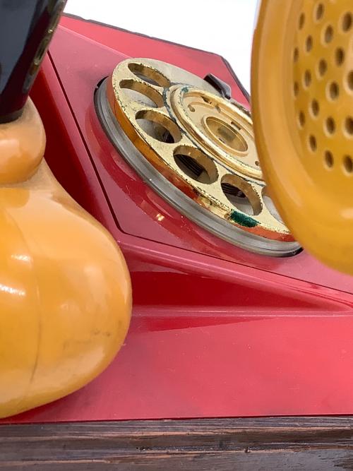 DISNEY (ディズニー) ダイヤル式ミッキー電話機 レトロホビー ※インテリアとして