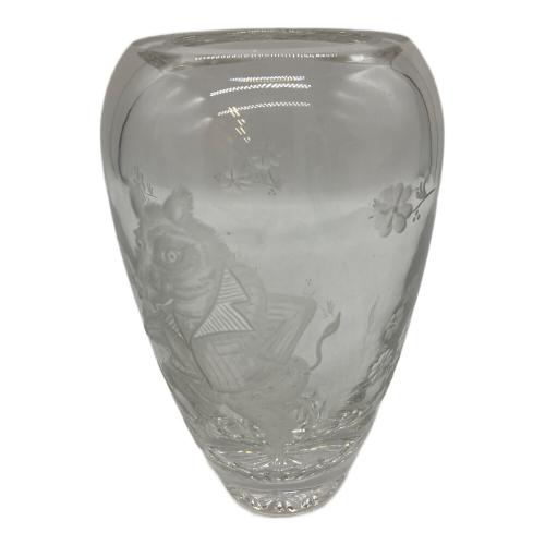 マイセンクリスタル 花瓶 2007年 干支 イノシシ