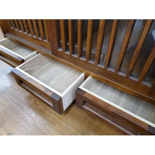 葉山ガーデン 水屋箪笥 ブラウン  2枚扉