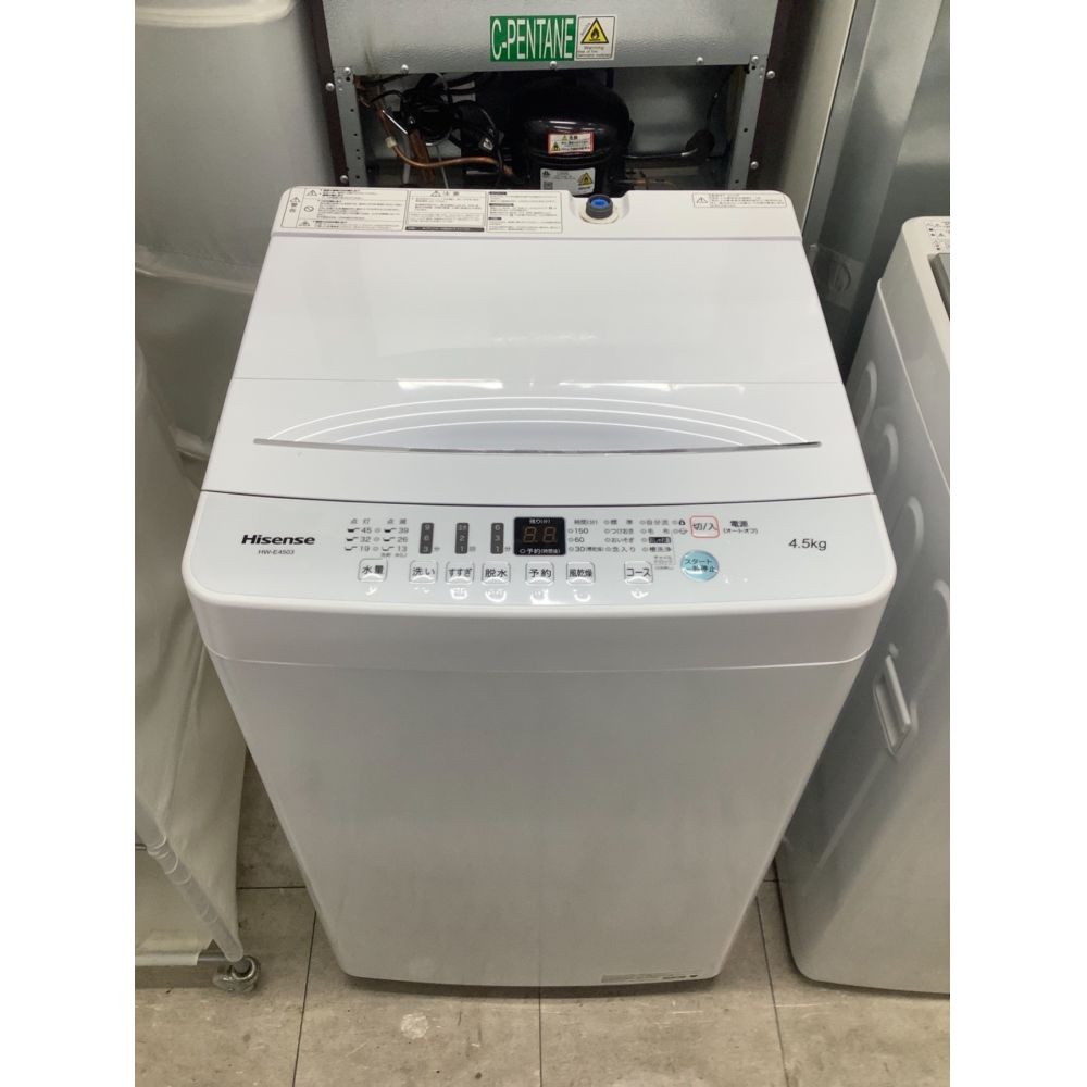 洗濯機 4.5kg 2016年製 ハイセンス HW-E4501 白 全自動洗濯機 Hisense 