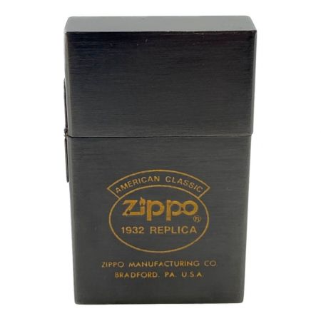 ZIPPO (ジッポ) ZIPPO AMERICAN CLASSIC 1932 REPLICA ブラックコーティング  ギャランティー柄