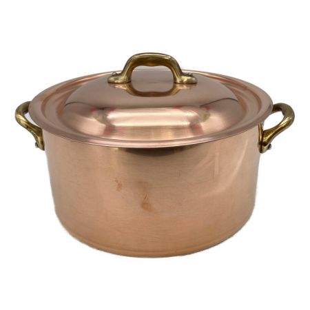 MAUVIEL (モビエル) 蓋付半寸銅鍋 フランス製 6522.20