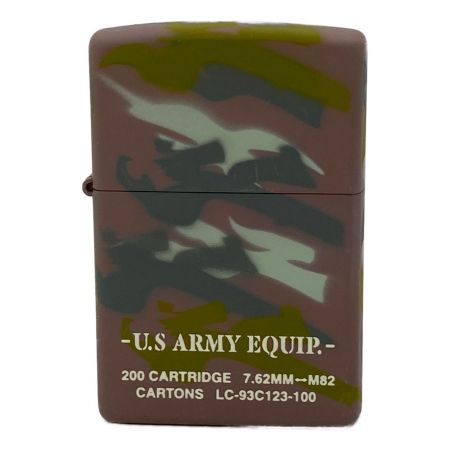 U.S ARMY EQUIP ZIPPO 限定全面カモフラージュ 弾丸キーホルダー付 缶ホルダー