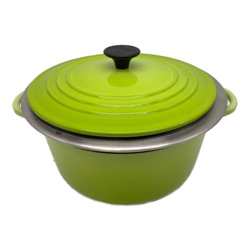 LE CREUSET (ルクルーゼ) ココットロンド両手鍋 フルーツグリーン 22cm