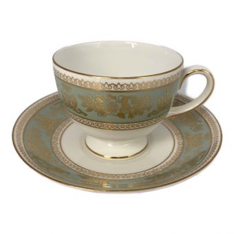 Wedgwood (ウェッジウッド) カップ&ソーサー 黒壺刻印 イングランド製 コロンビア・セージグリーン