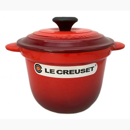 LE CREUSET (ルクルーゼ) 鍋 チェリーレッド ココットエブリイ18 未使用品