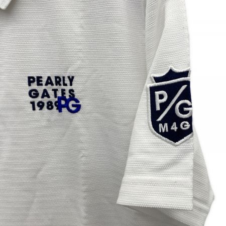 PEARLY GATES (パーリーゲイツ) ゴルフポロシャツ メンズ size 6 ホワイト 053-1160207