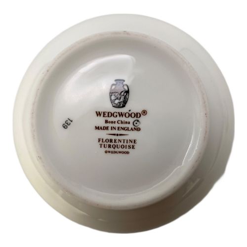 Wedgwood (ウェッジウッド) シュガーポット ホワイト×ブルー フロレンティーン・ターコイズ