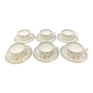 Noritake (ノリタケ) カップ&ソーサー 花更紗 6Pセット