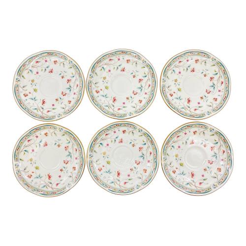 Noritake (ノリタケ) カップ&ソーサー 花更紗 6Pセット