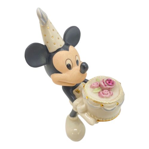 LENOX (レノックス) ディズニーグッズ フィギュリン Mickey's Happy Birthday to You 10月 ピンクトルマリン