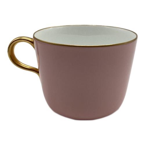 大倉陶園 (オオクラトウエン) カップ&ソーサー 色蒔きピンク