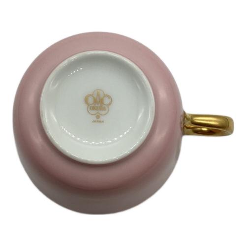 大倉陶園 (オオクラトウエン) カップ&ソーサー 色蒔きピンク