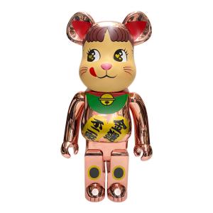 BE@RBRICK (ベアブリック) フィギュア @ Π 招き猫 桃金メッキ 1000％