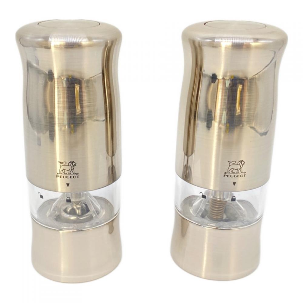 チョミル専用 PEUGEOT (ブジョ) 電動ペッパーミル＆ソルトミル シルバー 14cm