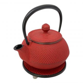 南部鉄器 (ナンブテッキ) カラーポット レッド アンシャンテ・ジャポン