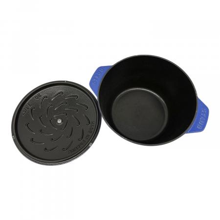 STAUB ネイビー 両手鍋 約20cm Staub (ストウブ) 両手鍋 SIZE 20cm ブルー｜トレファクONLINE