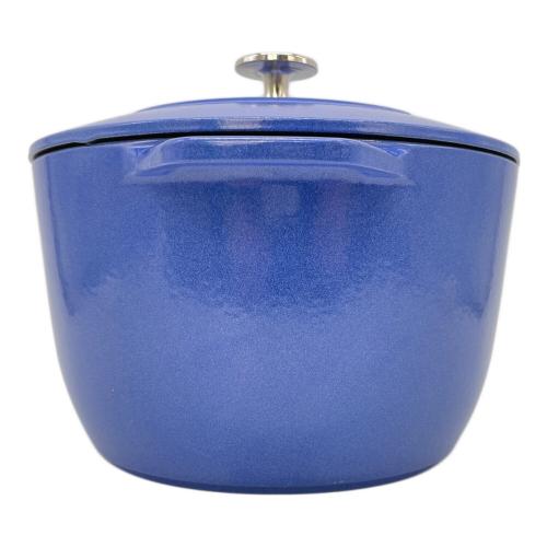 STAUB ネイビー 両手鍋 蓋付き 小型 20cm STAUB ネイビー 両手鍋 蓋