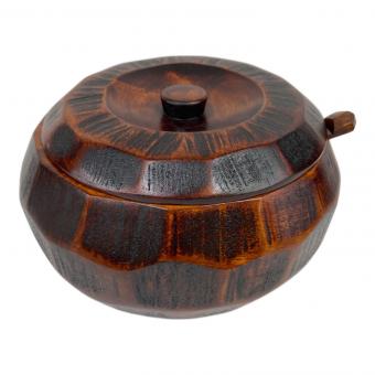 おひつ  木彫  しゃもじ付