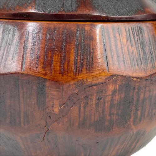 おひつ  木彫 	しゃもじ付