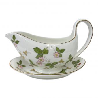 Wedgwood (ウェッジウッド) グレービーソースポット お皿付 ワイルドストロベリー