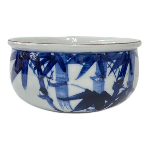 茶器 染付竹画 皆具 （水指,杓立,建水,蓋置）