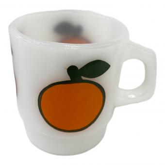 Fire King (ファイヤーキング) スタッキングマグカップ USED 底面キズ有 オレンジ スーパーフルーツ