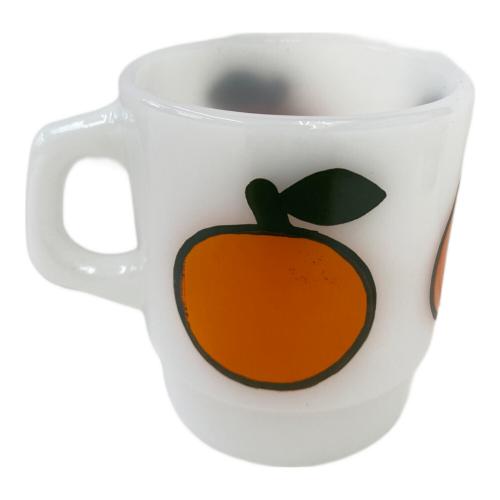 Fire King (ファイヤーキング) スタッキングマグカップ USED 底面キズ有 オレンジ スーパーフルーツ