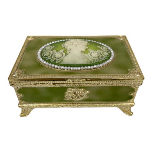 オルゴール メノウカメオ風 グリーン エリーゼ