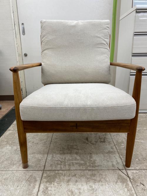 edda (エッダ) 1人掛けソファー ホワイト×ブラウン