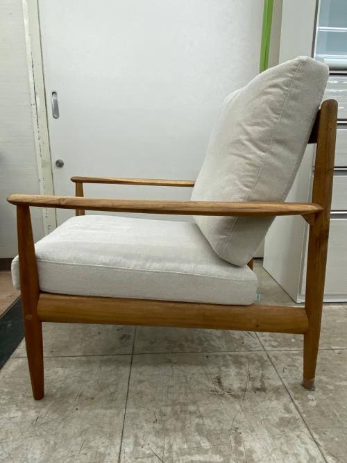 edda (エッダ) 1人掛けソファー ホワイト×ブラウン