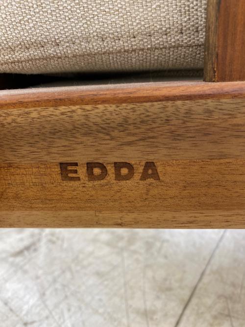 edda (エッダ) 1人掛けソファー ホワイト×ブラウン