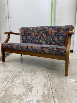 Brugge (ブルージュ) 2人掛けソファー ネイビー×ブラウン