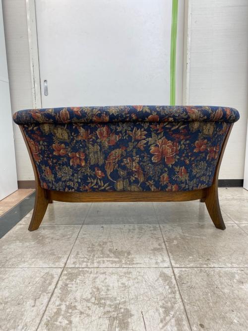 Brugge (ブルージュ) 2人掛けソファー ネイビー×ブラウン