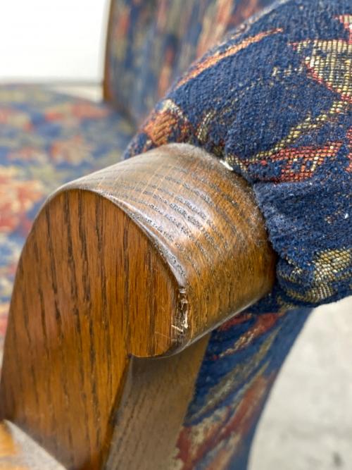 Brugge (ブルージュ) 2人掛けソファー ネイビー×ブラウン