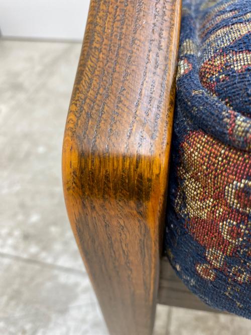 Brugge (ブルージュ) 2人掛けソファー ネイビー×ブラウン