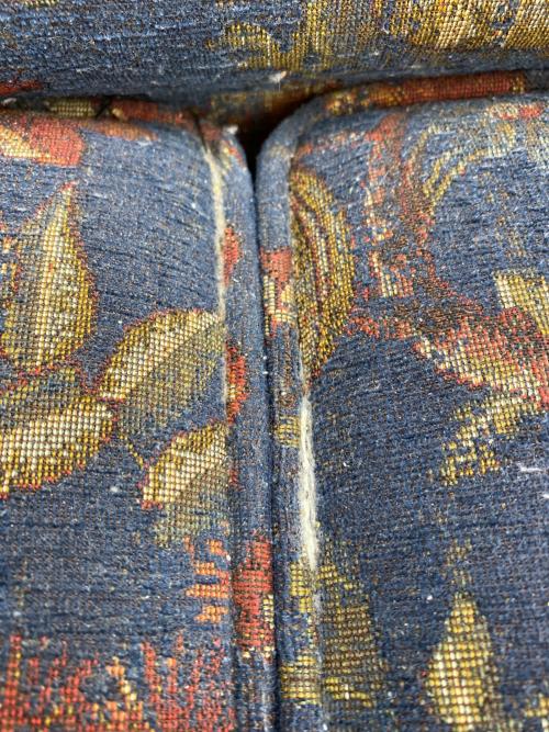 Brugge (ブルージュ) 2人掛けソファー ネイビー×ブラウン