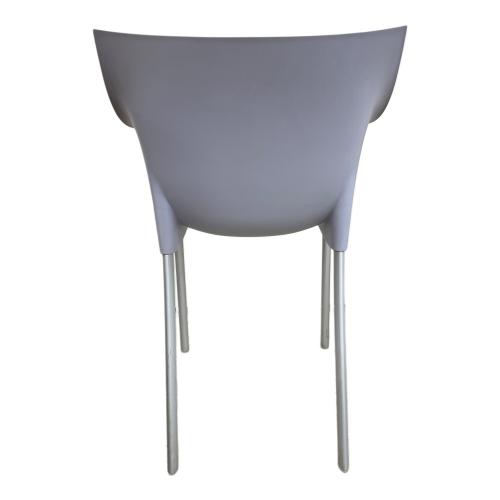 Kartell (カルテル) アームチェアー DR.NO(ドクターノー） グレー×シルバー