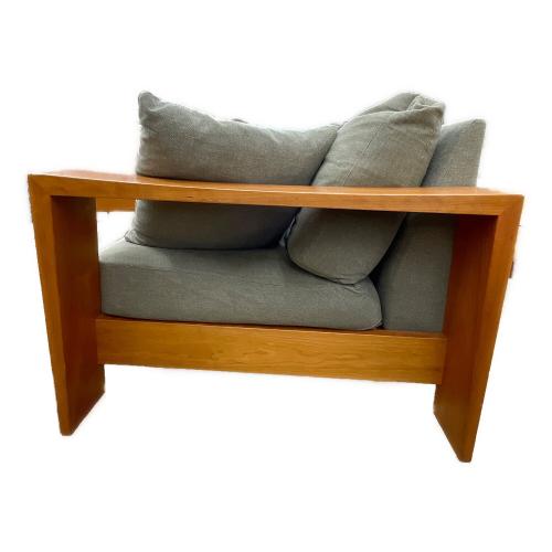 家具蔵 (カグラ) 2.5人掛けソファー 120 ライトグレー×ナチュラル モデルノ