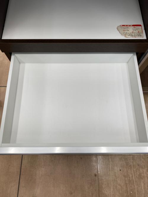 古賀家具 (コガカグ) キッチンカウンター 幅:約90㎝ ホワイト×ダークブラウン