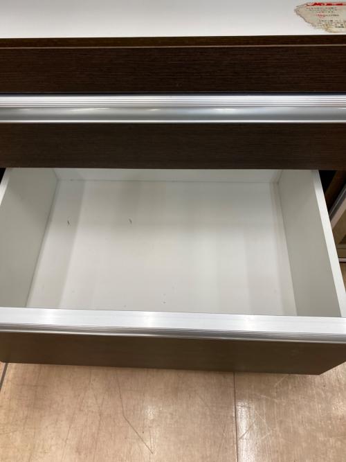 古賀家具 (コガカグ) キッチンカウンター 幅:約90㎝ ホワイト×ダークブラウン