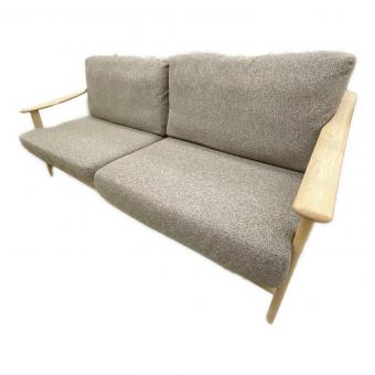 シギヤマ家具 (シギヤマカグ) 3人掛けソファー ブラウン×ナチュラル クロスタイム