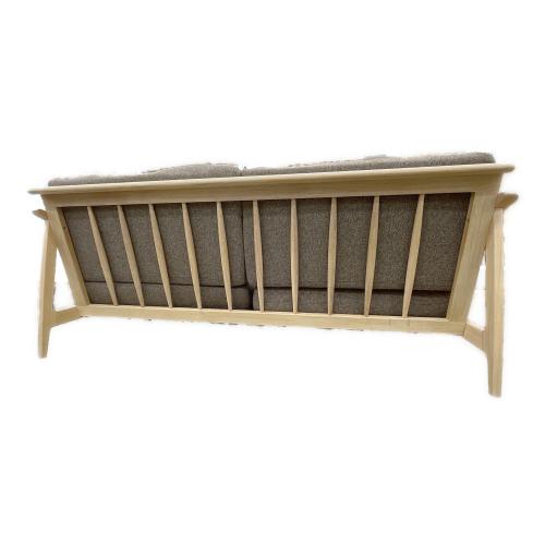 シギヤマ家具 (シギヤマカグ) 3人掛けソファー ブラウン×ナチュラル クロスタイム