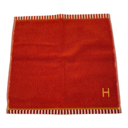 HERMES (エルメス) ハンドタオル カレ・タオル ヴィス・ヴェルサ テラコッタ/タン